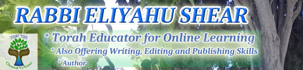 Banner for Rabbi Eliyahu Shear Wordpress